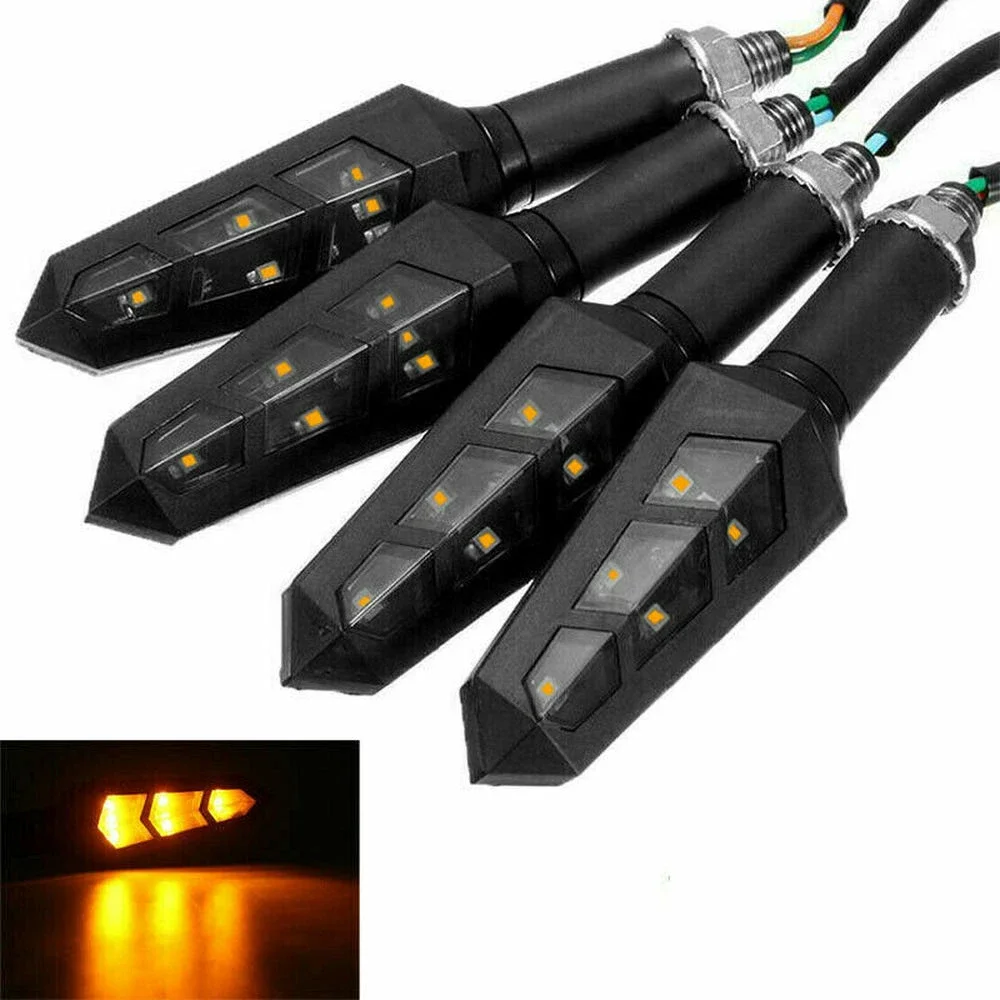 

4pcs Universal Motorcycle Motorbike LED Turn Signal Indicators Light Lamp Amber Signal Lamp Motorcycle Parts Accessories Lamp