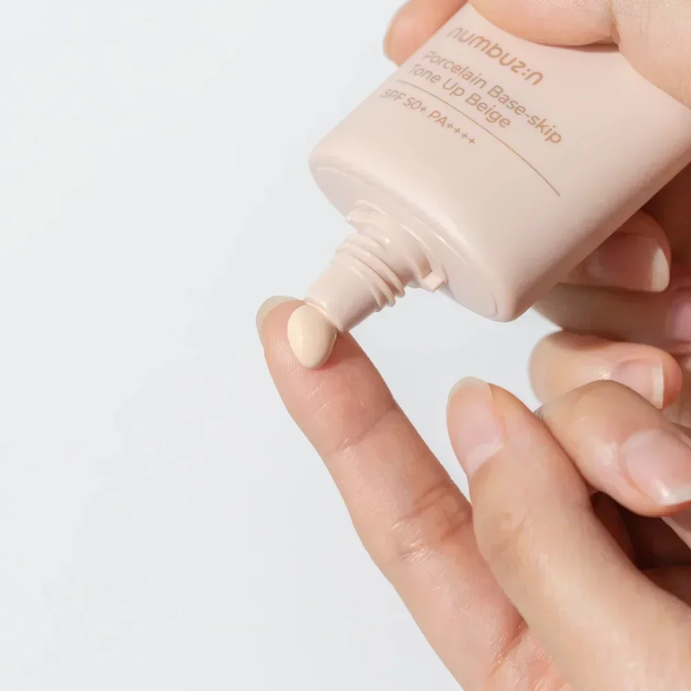 Numbuzin NO.3 Porcelain Brighten Base-skip Tone-up Beige Cream 50ml SPF50+/PA++++ Concealer korea Long-lasting Skin Care Makeup