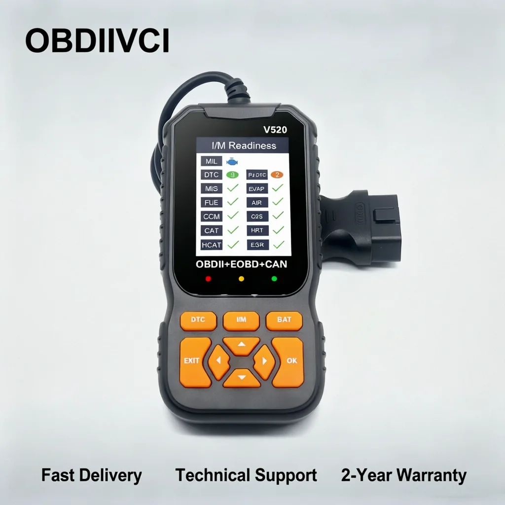 

Универсальный диагностический сканер V520 OBD2 для проверки двигателя, считывания кодов ошибок, очистки данных и тестирования аккумулятора