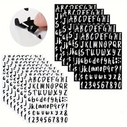 PVC Alphabet and Number Stickers Set–72pcs/sheet Self-Adhesive Vinyl Lettering Decals for Signs,Single Use Classroom