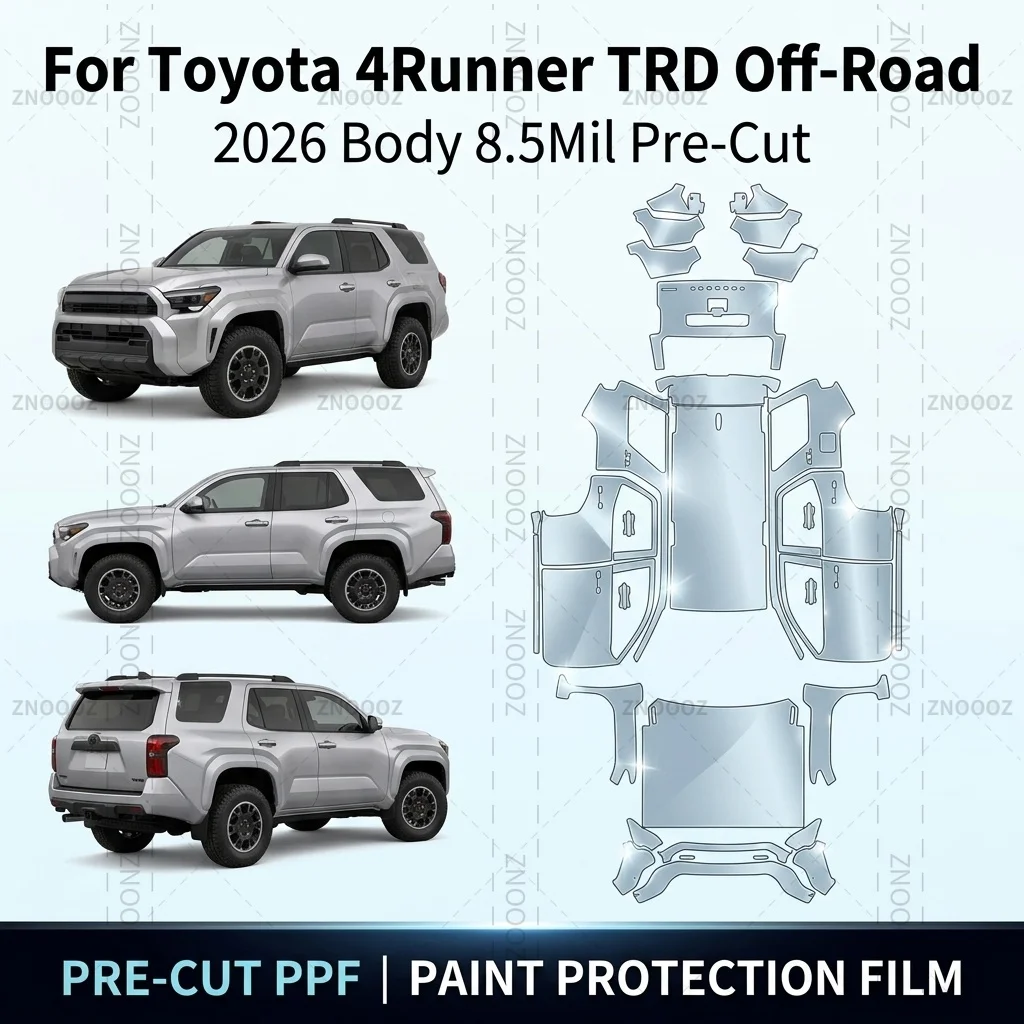 For Toyota 4Runner TRD Off-Road 2026 Body 8.5Mil Pre-Cut PPF Paint Protection Kit Full Vehicle Glossy Clear Matte Black