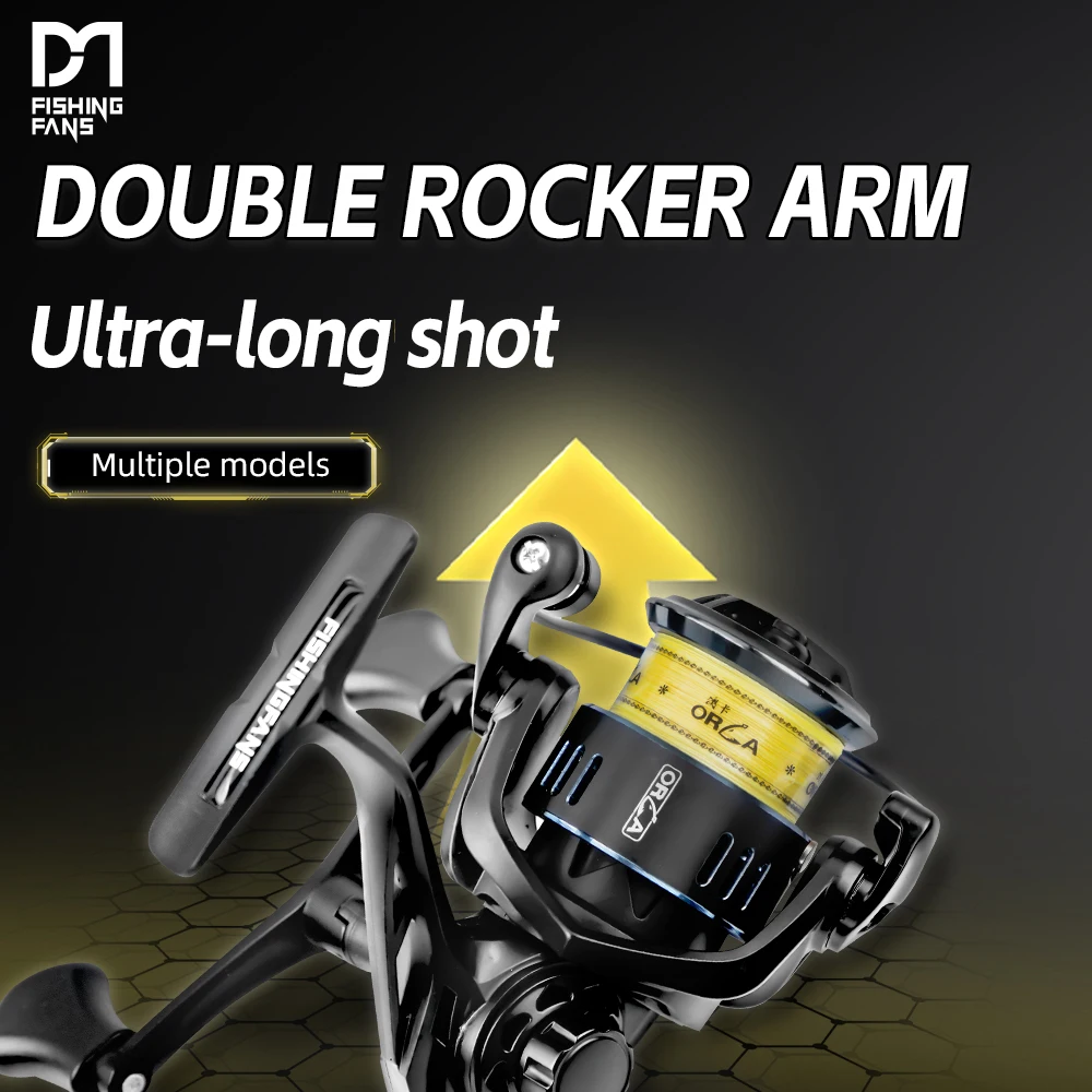 FISHINGFANS بكرة غزل مقاومة للماء 10 كجم أقصى سحب قوة الصيد بكرة لصيد باس بايك