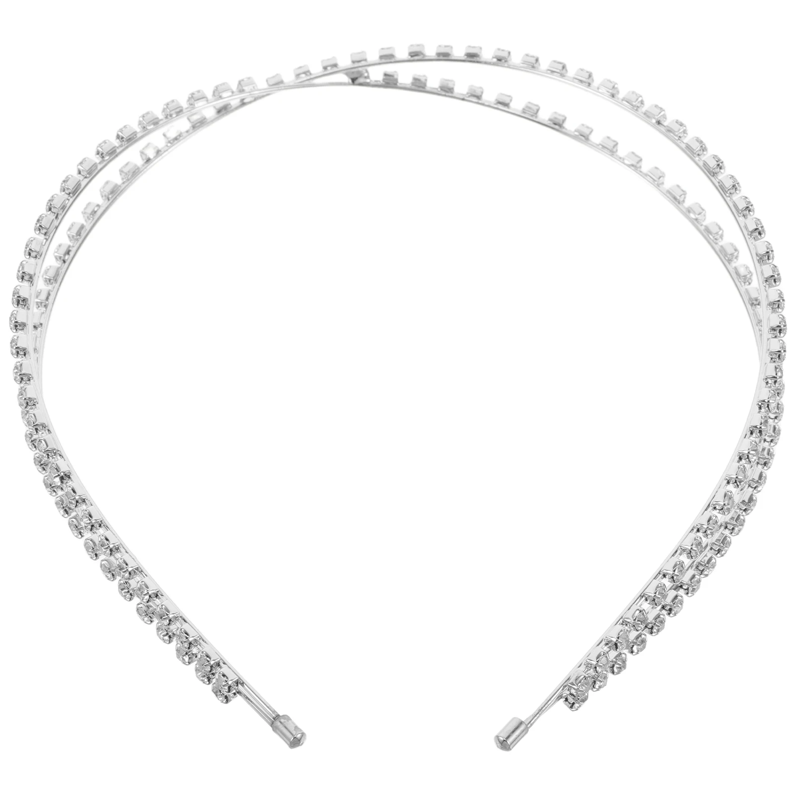 

Rhinestone Cross Headband Bride Wedding Crown Hair Bands Bridal Jewelry Headdress Crystal Embellished Hairband Hollow Out