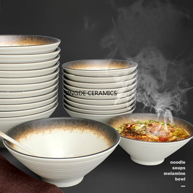 Melamine Noodle Bowl Tableware Japanese Ramen Beef Noodle Soup Bowl