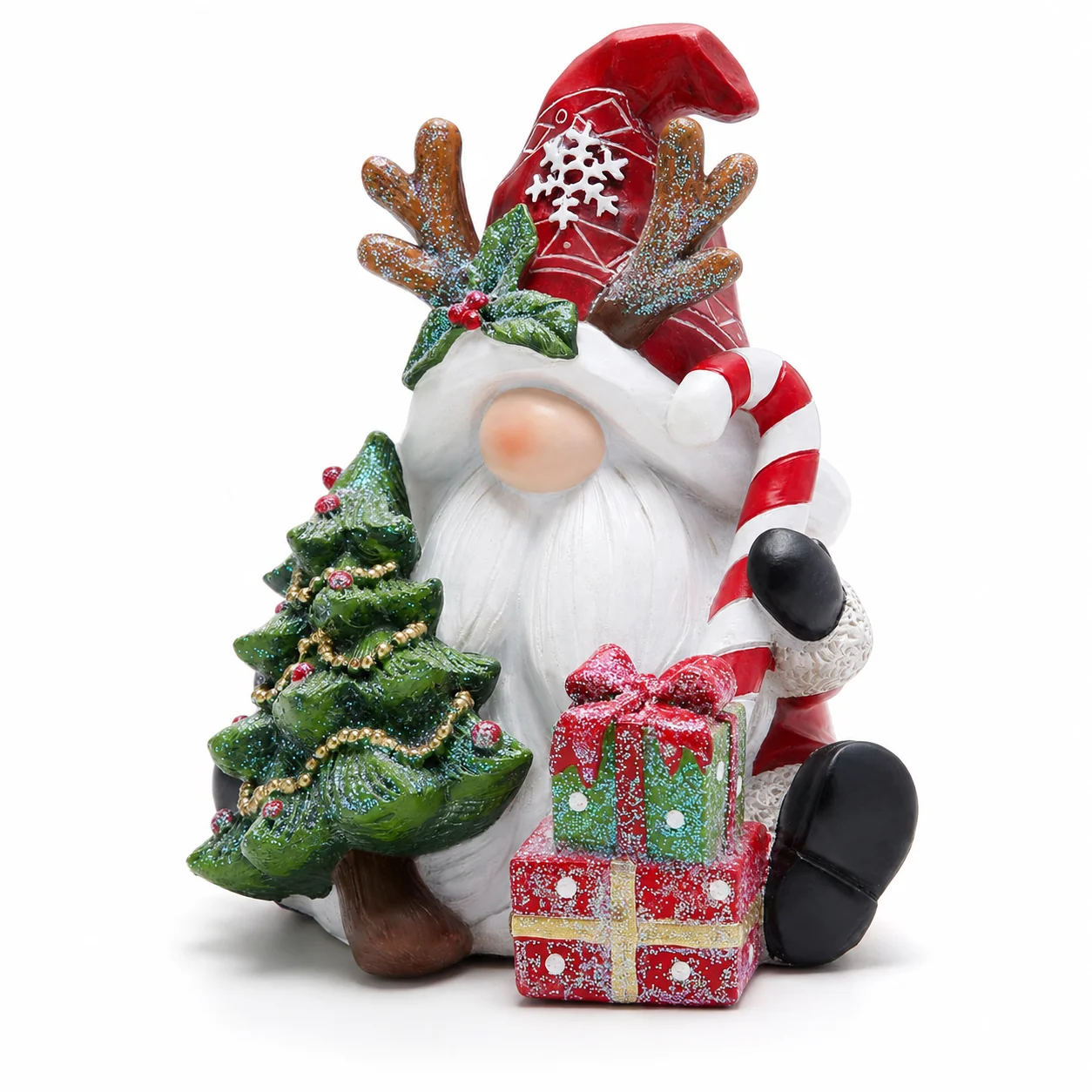 Hodao Resin Christmas Gnome Figurine, 6.1