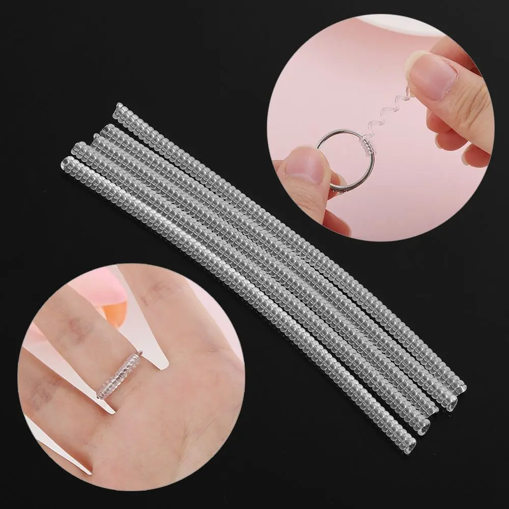 1Pc/5Pcs/10Pcs/12Pcs New Spiral Invisible Ring Size Adjuster Tightener Reducer Resizing Tools Shell Hard Guard
