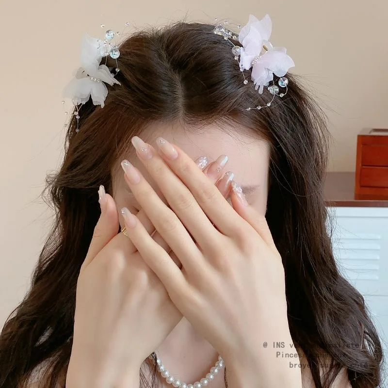 Elegante Spitzen-Schmetterlings-Haarklammer für Frauen und Mädchen, Vintage-Design, süße, stilvolle Haarnadel, Schmuck, Haar-Accessoire, Haarspangen – Detail 8