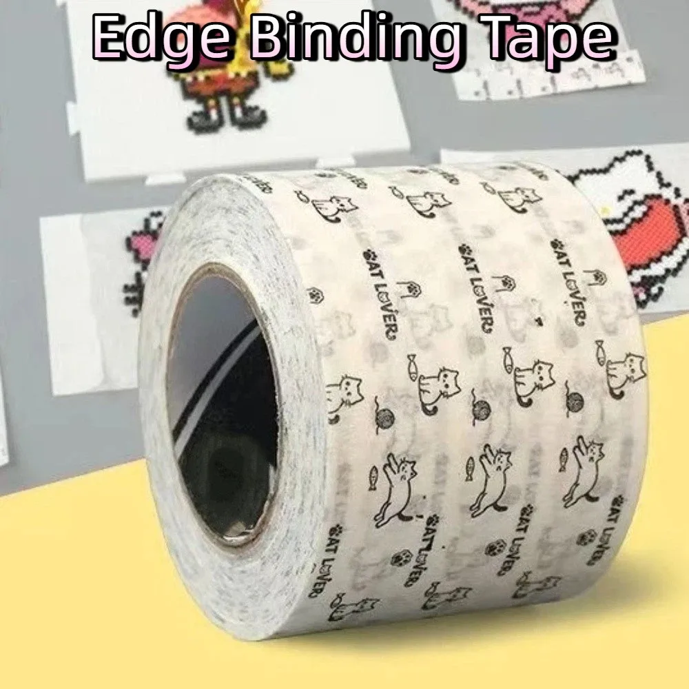 

Cat Pattern Bead Positioning Tape High Temperature Resistant Fixed Baking Cloth Tape Hand Torn No Trace Edge Binding Tape