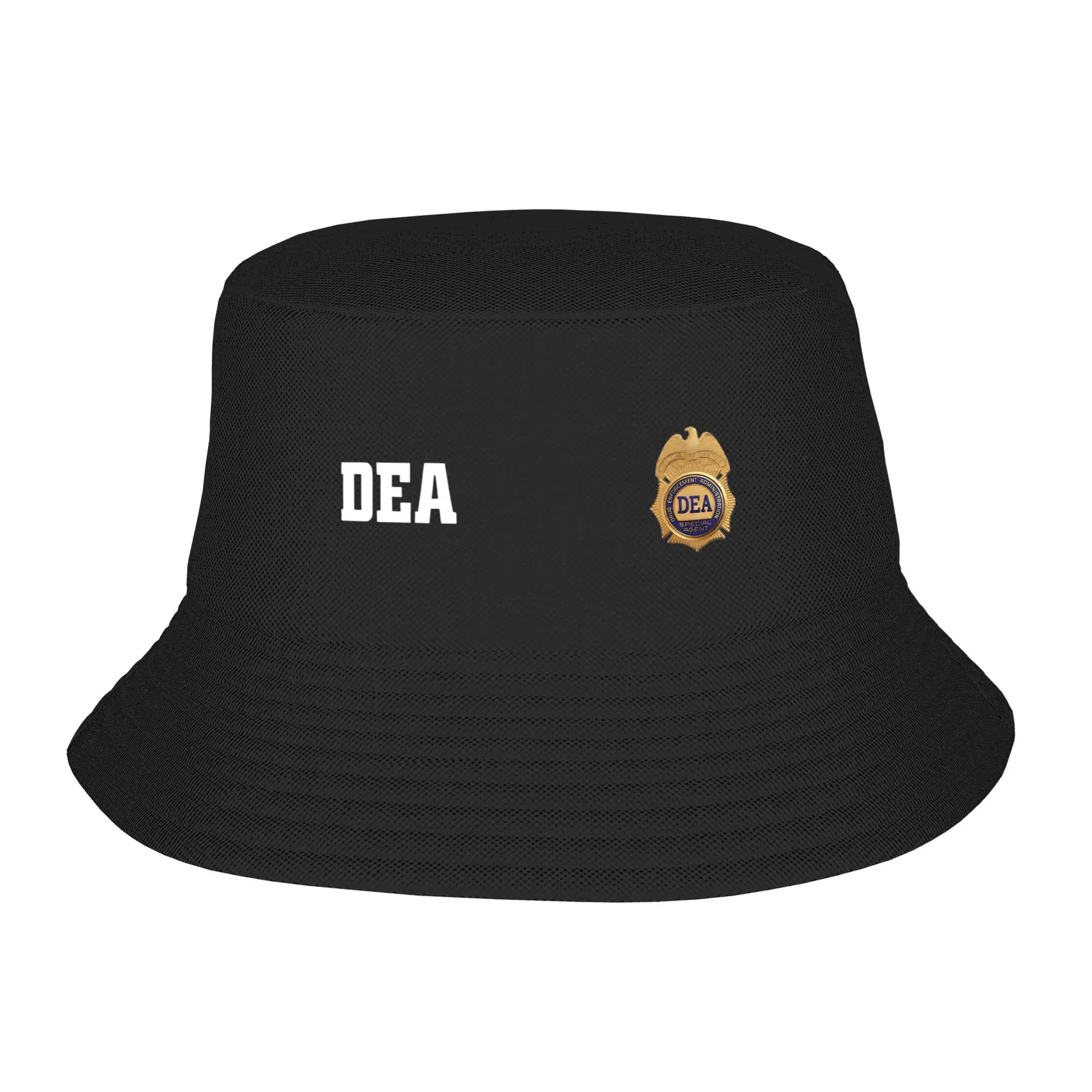 Streetwear DEA USA Federal Interdiction Agency Logo Bucket Hats Women Foldable Hiking  Fisherman Hat Spring Picnic Headwear Bob