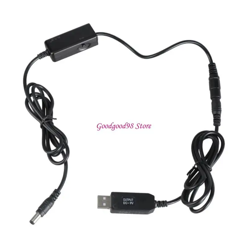 USB to DC5.5x2.1mm Step Up Cable for Charging Wireless Speakers and More W8EC