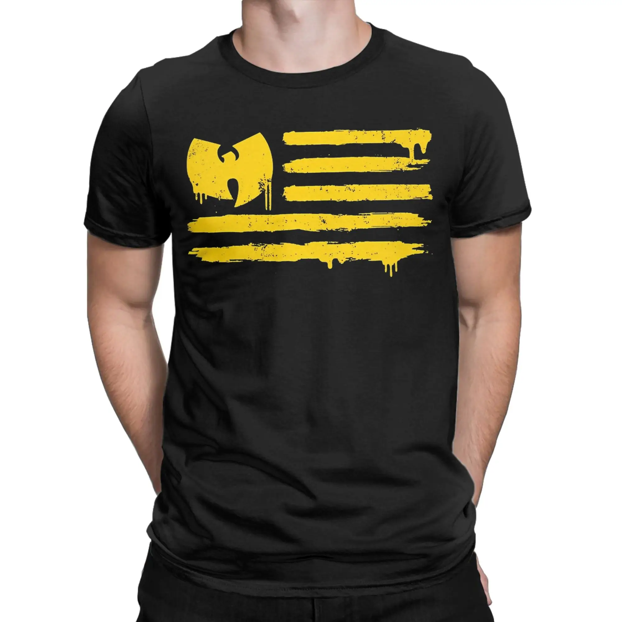 Men's T-Shirt Legendary Rap Group Wu Tang Clan Fun 100% Cotton Tees Short Sleeve  T Shirt Round Neck Clothing Party