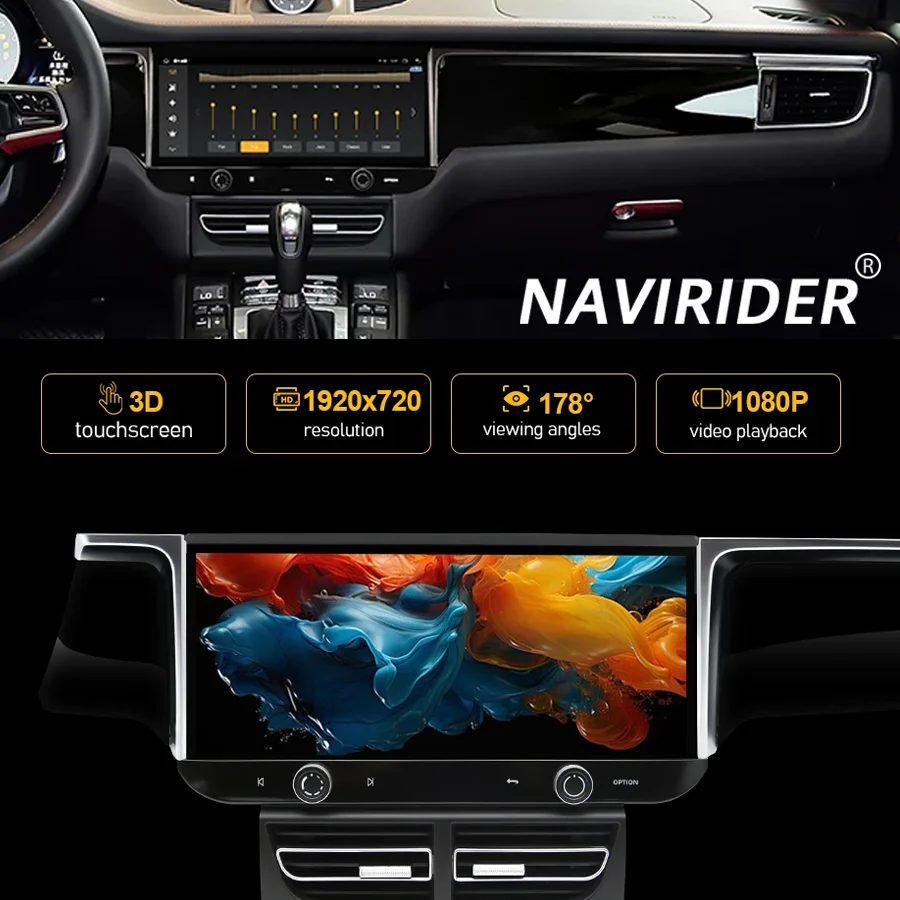 

12.3 inch For Porsche Macan Car Radio Android 13 Wireless Carplay Auto 4G wifi GPS Navigation Map Stereo Multimedia Video Player