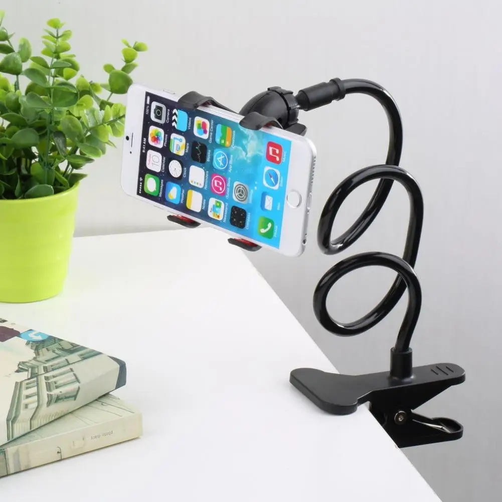 Universele Luie Mobiele Telefoon Gooseneck Stand Houder Stents Flexibele Bed Bureau Tafel Clip Beugel Voor Telefoon Flexibele Houder Arm