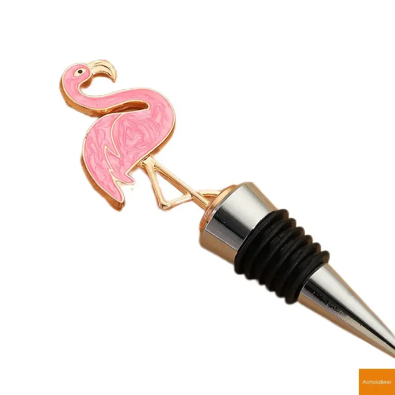 Bar Accessories Home Bars Flamingo Letter Shape Bottle Stoppers Wine Plug Home Bar Bottle Decor Crafts Resin Wine Stopper Keeper