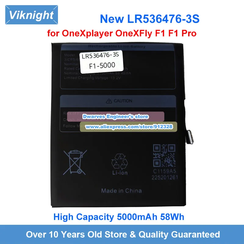 

Новый аккумулятор большой емкости 5000 мАч LR536476-3S HD52637-3S для портативного игрового контроллера OneXplayer OneXFly F1 F1 Pro