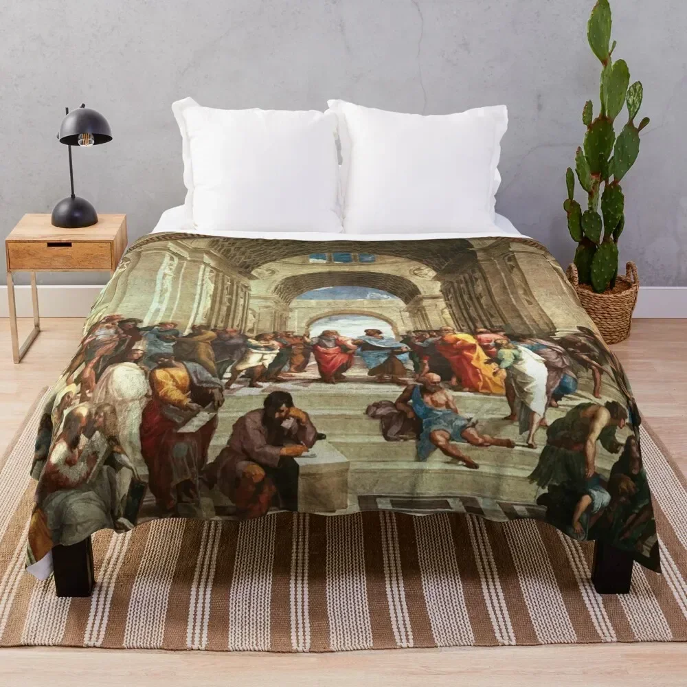 

Raphael | School of Athens Throw Blanket Flannel Fleece Soft Warm Throw Blanket