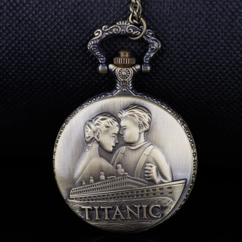

Классические кварцевые карманные часы с символом любви из фильма, резные мужские и женские бронзовые ожерелья, кулон с таймером, изысканные подарки, часы для пар