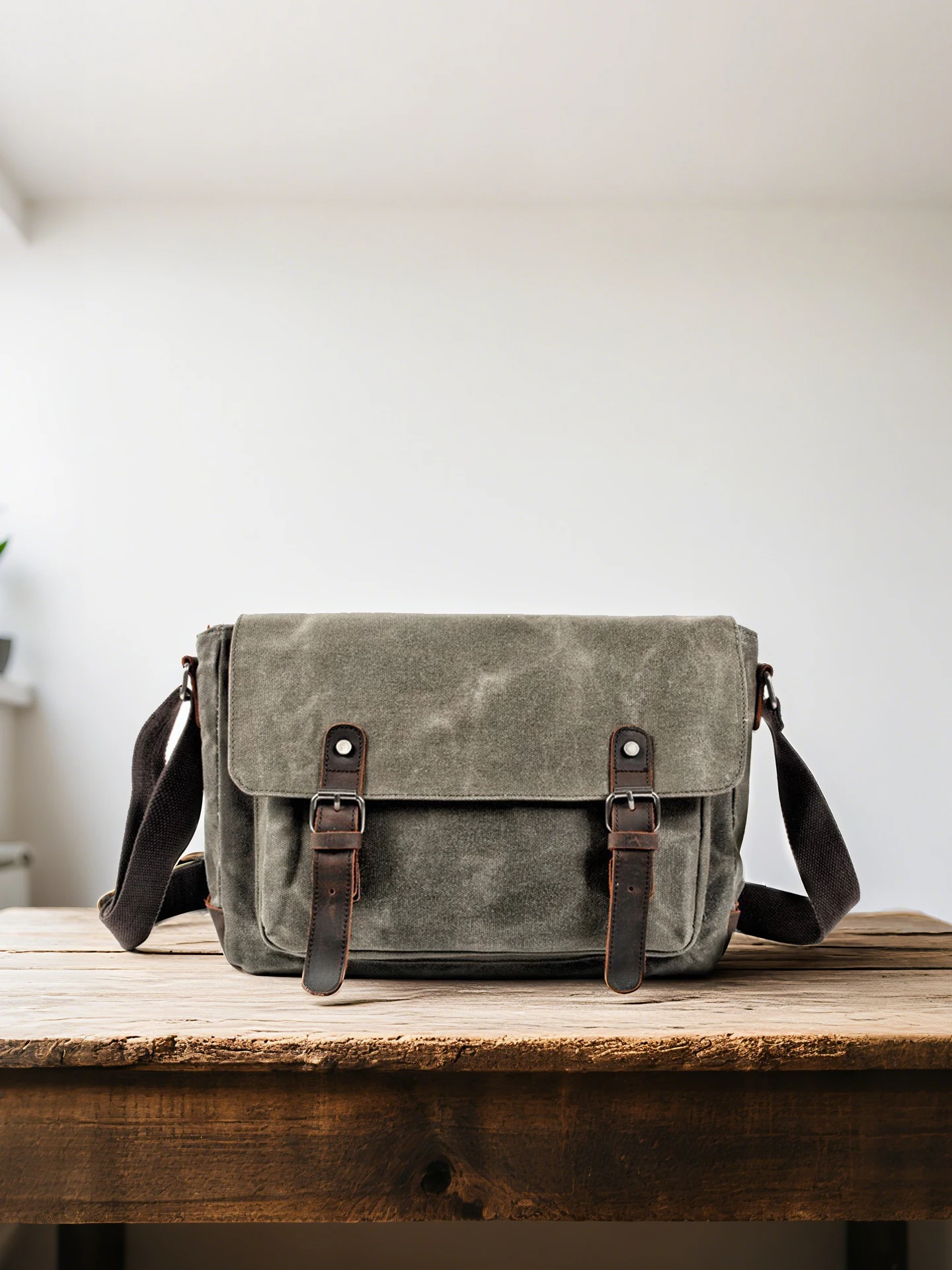 Sporty Canvas Ins Single Shoulder Bag for Men Crossbody Backpack New Style Streetwear Trendy Water Resistant Zipper Men's Bag