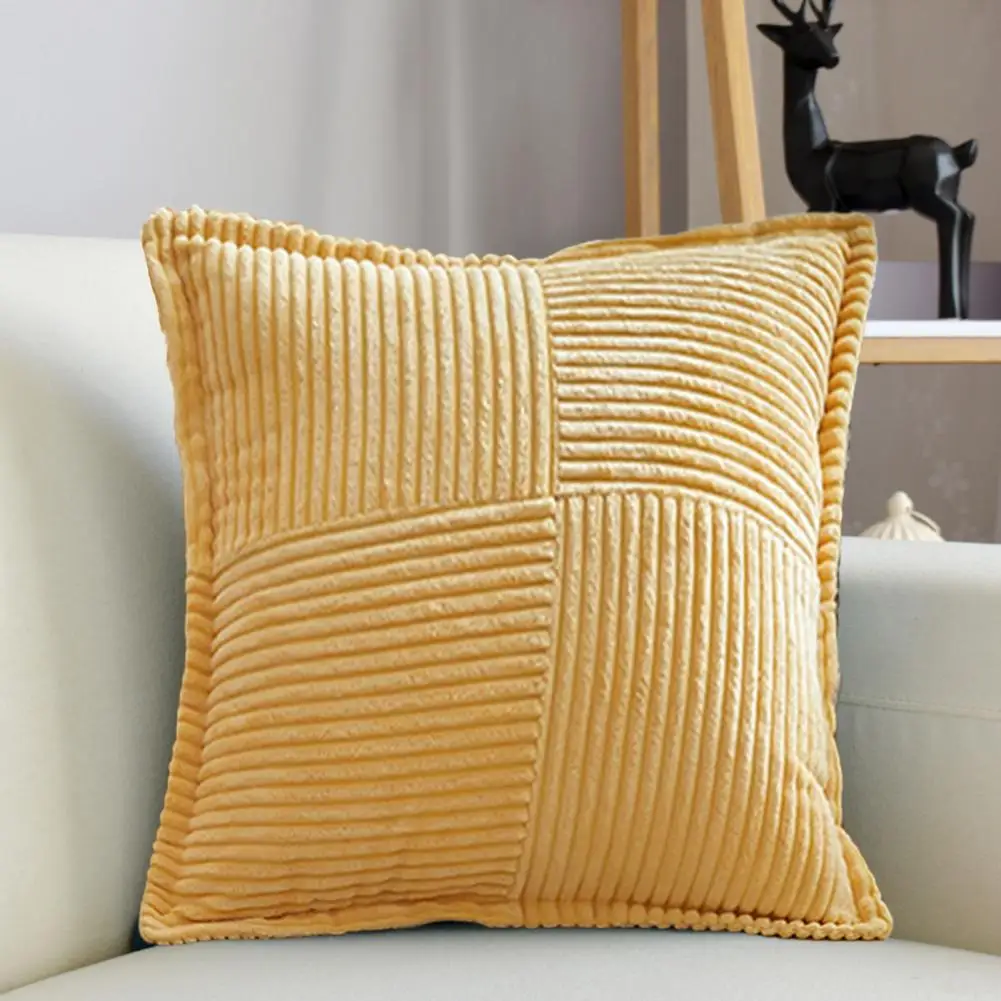 

Square Decorative Cushion Case Easy Care Pillow Case Cozy Corduroy Christmas Pillow Covers Festive Square Cushion Cases for Home