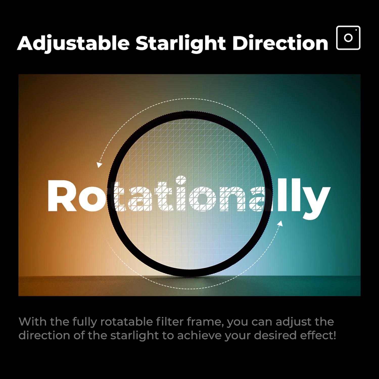 Filtry efektowe K&F CONCEPT Kaleidoscope Prism/Spiral Halo/Split Diopter/Motion Blur/4 6 8 Punktowy Filtr Obiektywu Aparatu do Fotografii — zdjęcie produktu 5