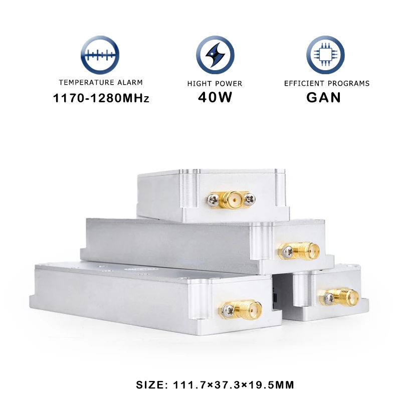 40w 1170-1280mhz 1,2g gan Anti-Drohnen-Modul fpv uav rf Modul Anti-Drohnen-Abwehrsystem Radar warner autel mavic 3 Zähler