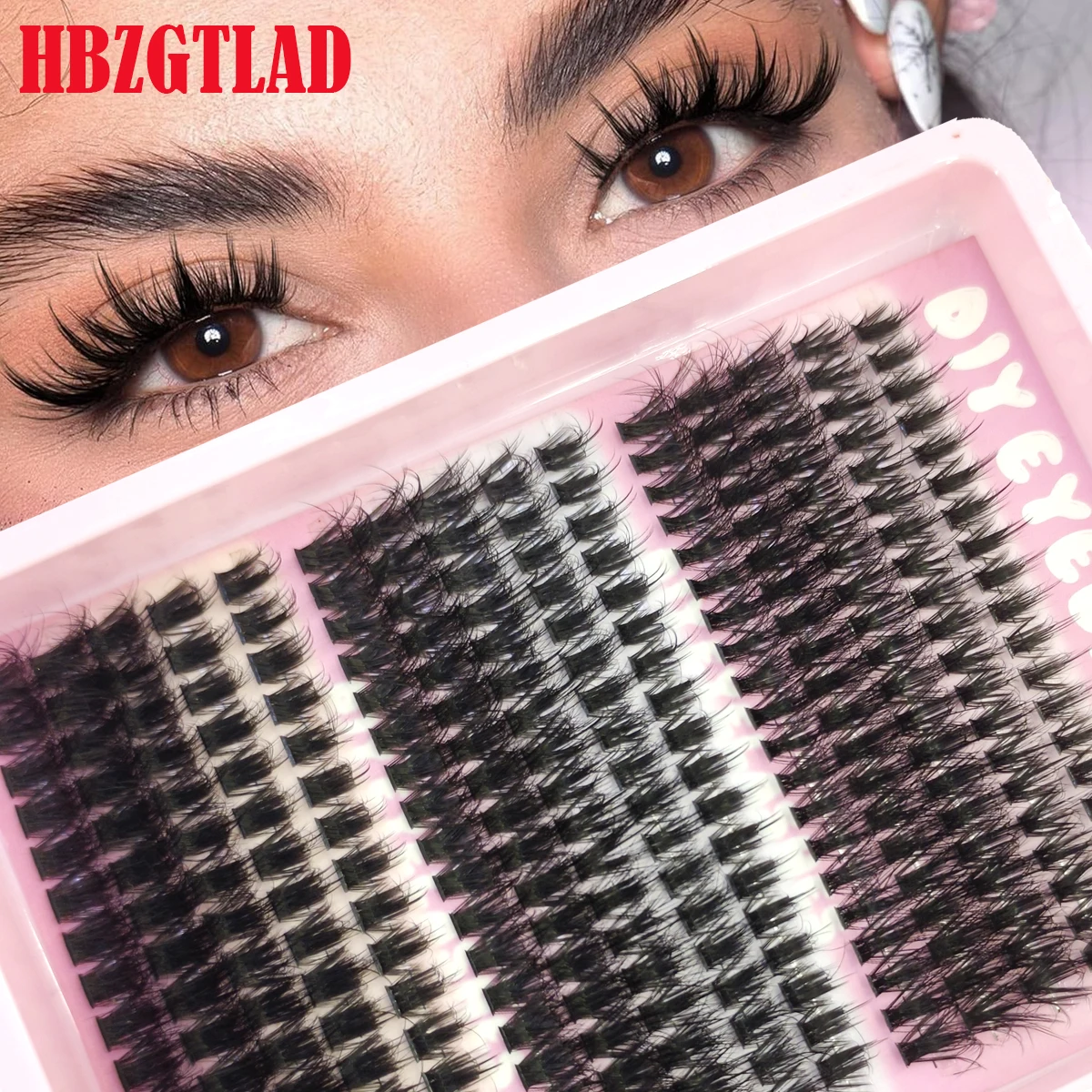 15rows  300Pcs Spikes Cluster 60D 80D 100D DIY Lash Clusters Thick Spiky Individuals Lashes  Mega Wispy Eyelash Extension Fluff