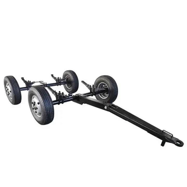 

4-wheel Front and Rear Axle air Compressor Mobile Trailer with Spring Steel Plate Shock Absorber Brake Trailer Axle Manufacturer