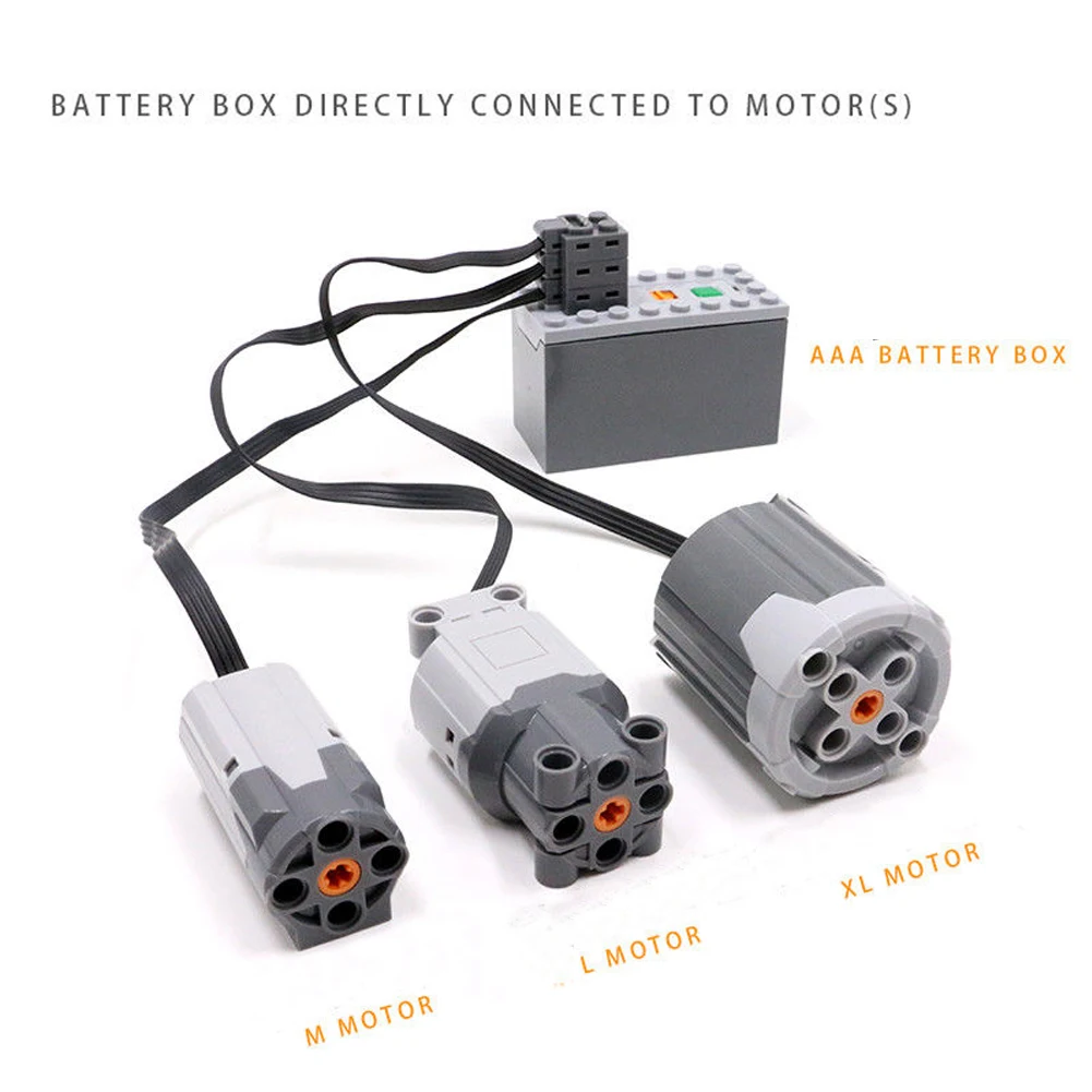 Parte técnica Motor de 8883 M Compatible con legoeds Funciones de energía Bloques de construcción Coche Camión Vehículos Modelo Motor de velocidad de encendido