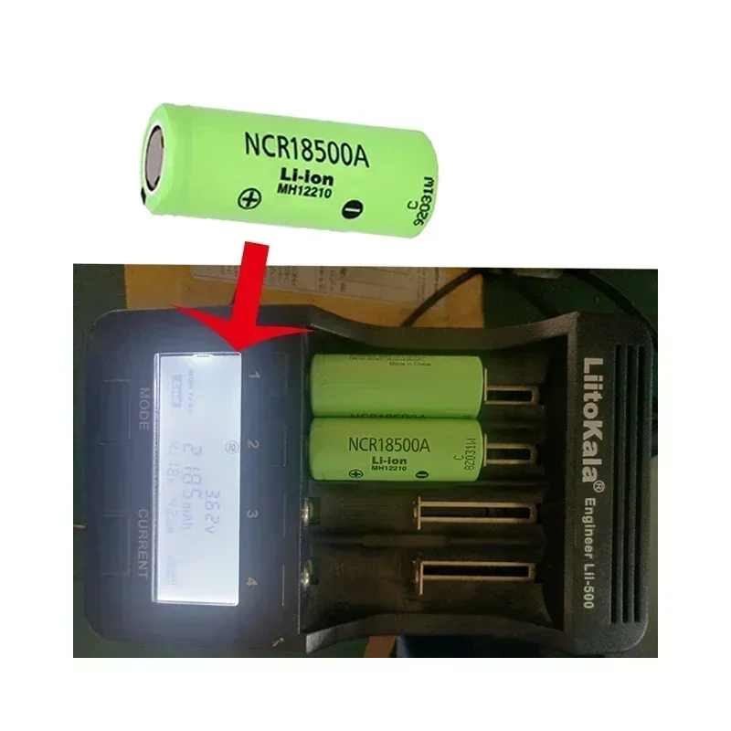 100% Originale 3.7V 18500A 2040Mah Ncr18500 Com Folha De Níquel 3.6V Brinquedo Lanterna Ect Lanterna Bateria De Lítio