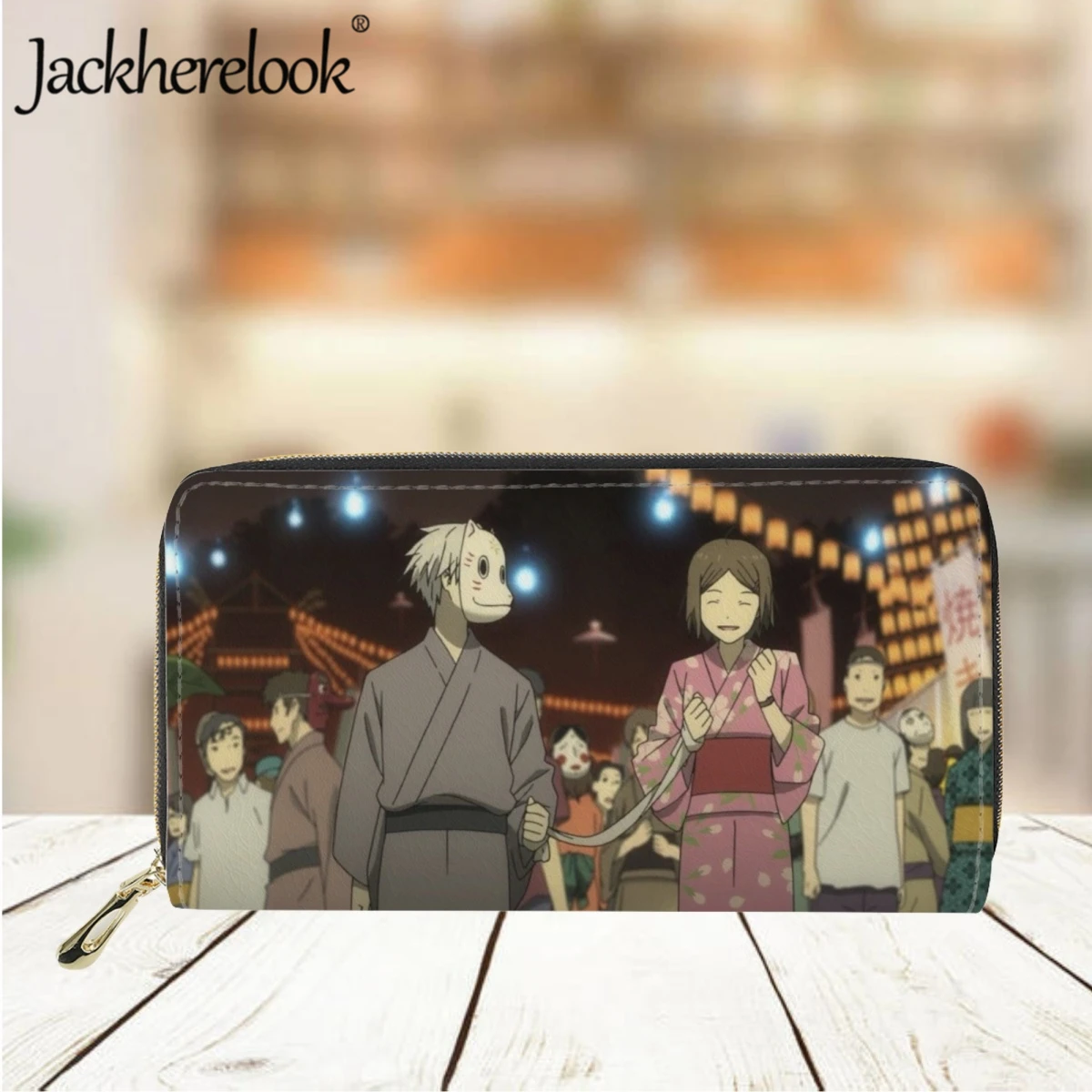 Jackherelook The Light of the Fireflies Forest Wallet Girls Fashion Retro Anime Long Money Bag Ladies Leather Card Holder Purse