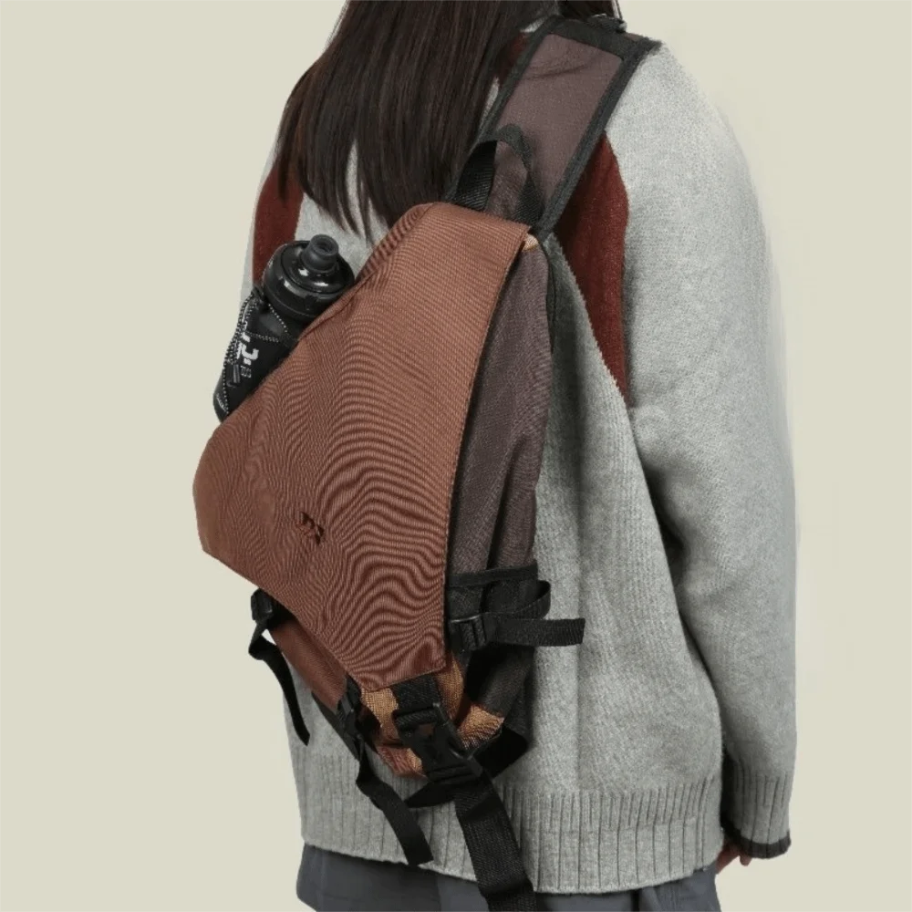 Unisex Nylon Chest Pack Large Capacity Multi-Pocket Travel Crossbody Bag Lightweight Shoulder Bag Outdoor Sports