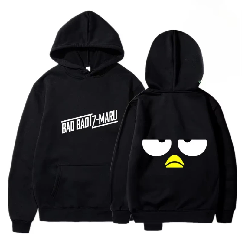 

Miniso Bad Badtz Maru Hoodies Men Women Autumn Winter Hooded Pullover Sweatershirt Boys Girls Student Hip Hop Hoddie Sweatshirts