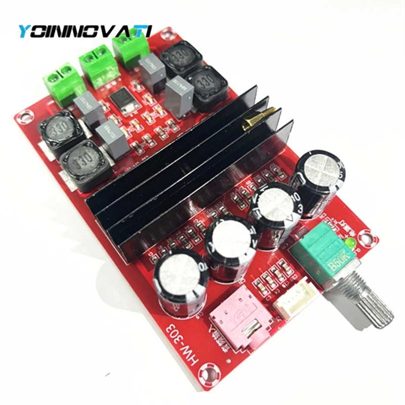 YT 1pcs 200W XH-M190 TPA3116 D2 Dual Channel Digital Audio Amplifier Board Dual Channel Module 100W+100W DC12-24V for Arduino