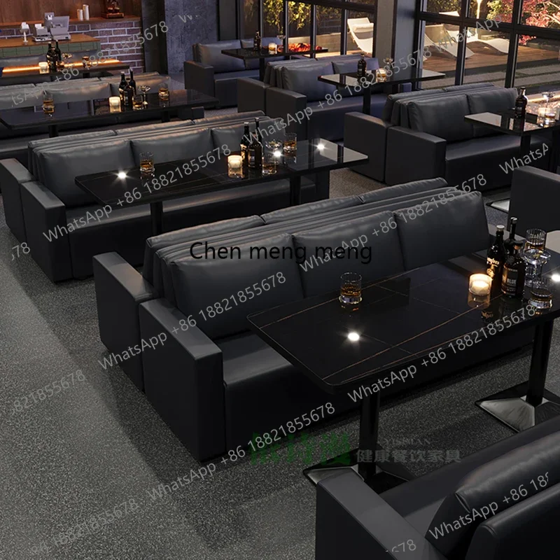 Bar Sofa Booth Small Tavern Restaurant Coffee Shop Billiard Room Milk Tea Shop Commercial Chair Combination FurnitureA178