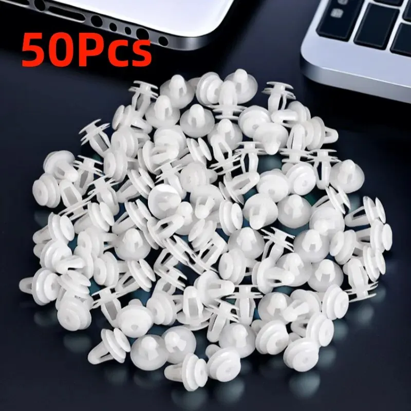 50Pcs 9mm Car Fastening Clips Universal Automobile Bumpers Hole Door Panel Clip Auto Body Push Retainer Pin Rivet Car Accessorie