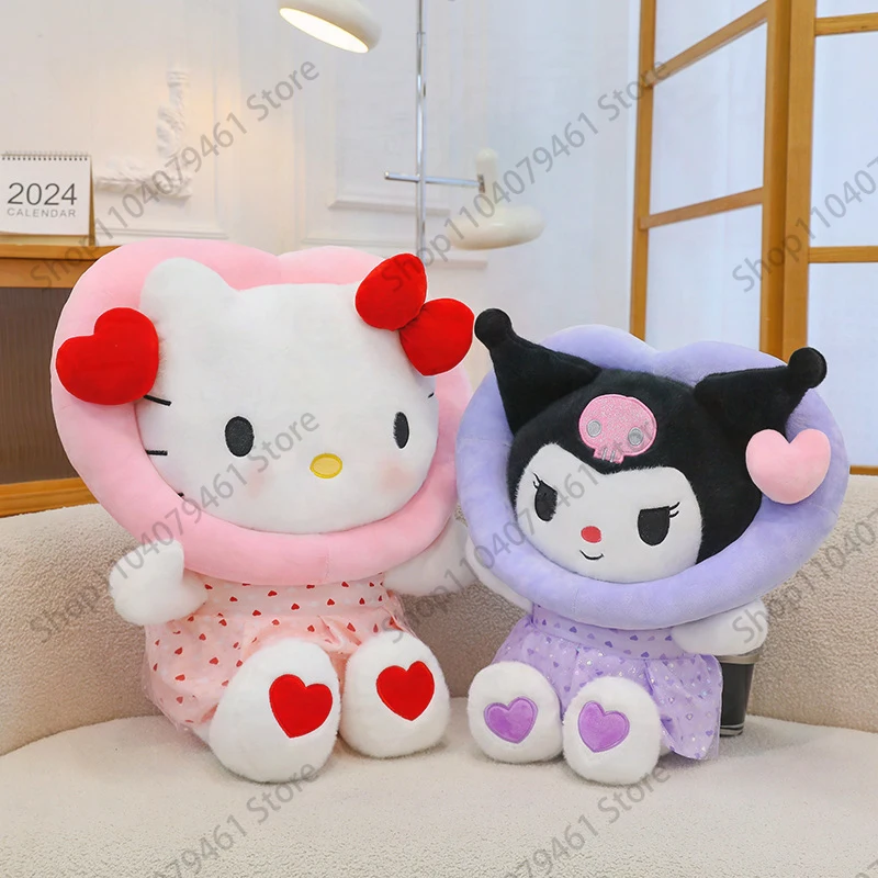 

70cm Kawaii Hello Kitty Stuffed Doll Cute Sanrio Kuromi Plush Toy Adults Kids Birthday Gift Anime Themed Soft Stuffed Animal Toy