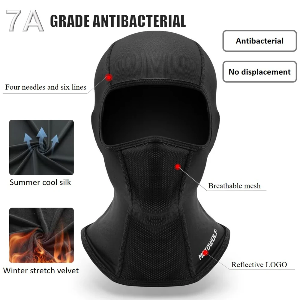 Motorcycle Riding Mask Wind Protection And Warmth Breathable Full Face Mask Balaclava Hat Scarf Hood Moto Biker Wind Cap