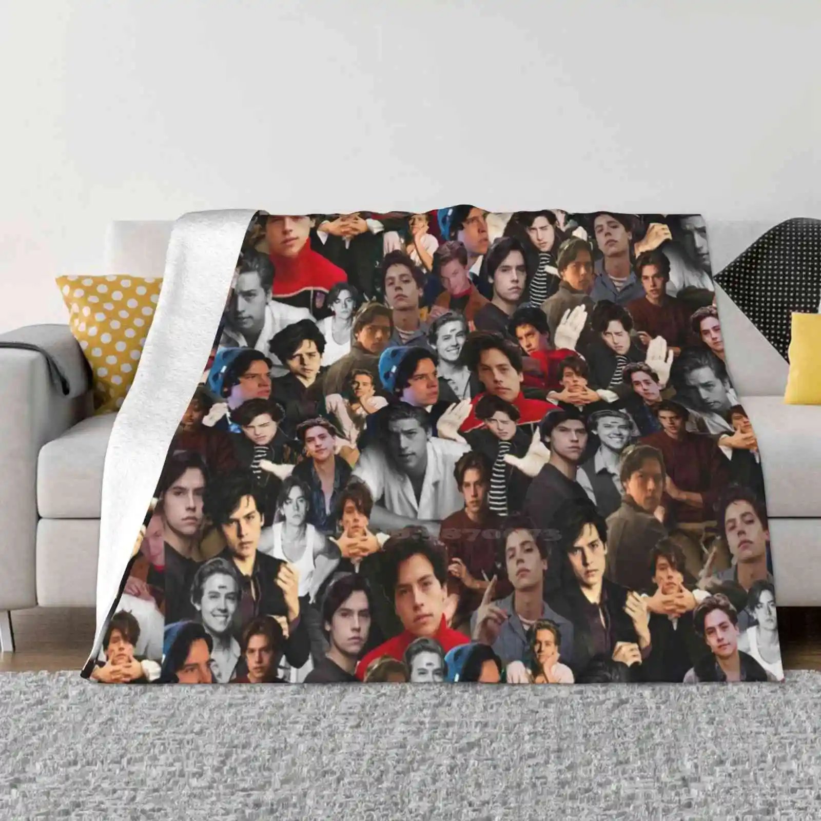 Cole Sprouse Collage New Arrival Fashion Leisure Warm Flannel Blanket Cole Sprouse Dylan Sprouse Collage Riverdale Jughead