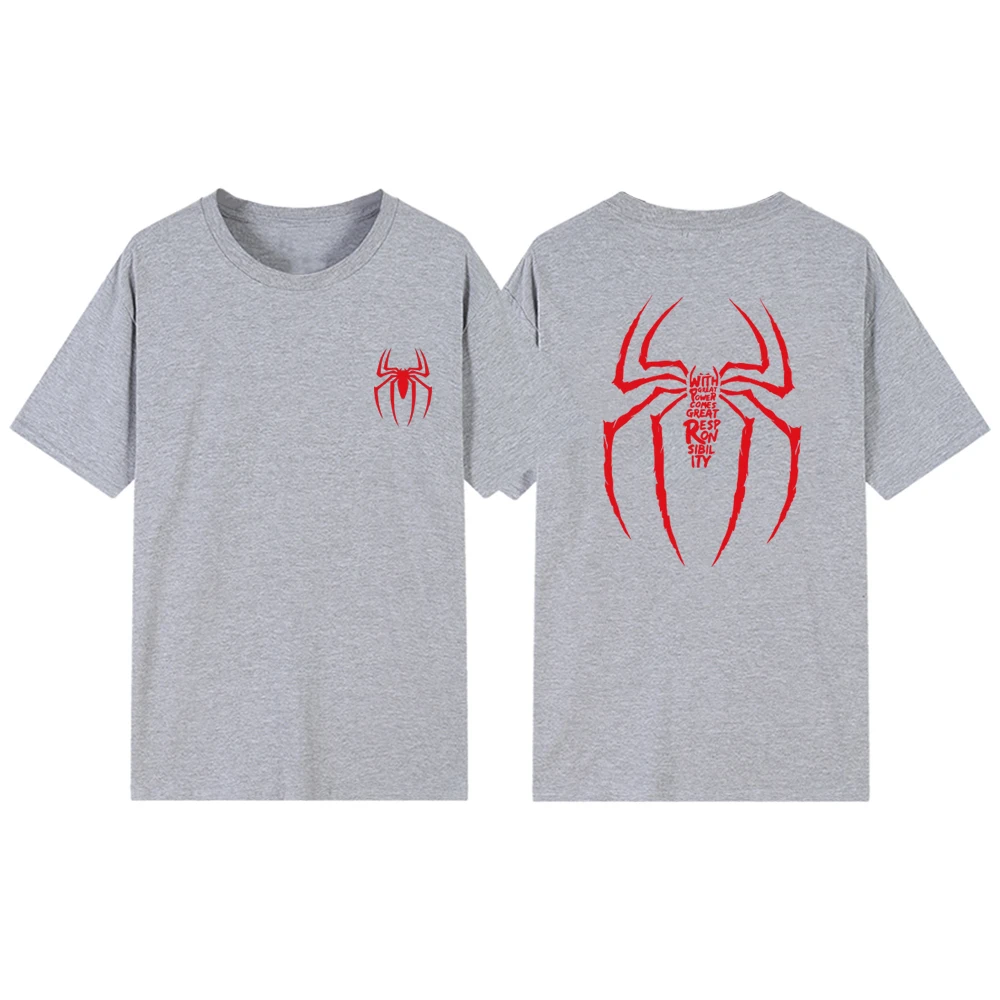 Mit großer Macht kommt große Verantwortung T-Shirt Tom Holland Shirt Superhelden-Filmreihe T-Shirt Unisex T-Shirts Fans Geschenk – Detail 8