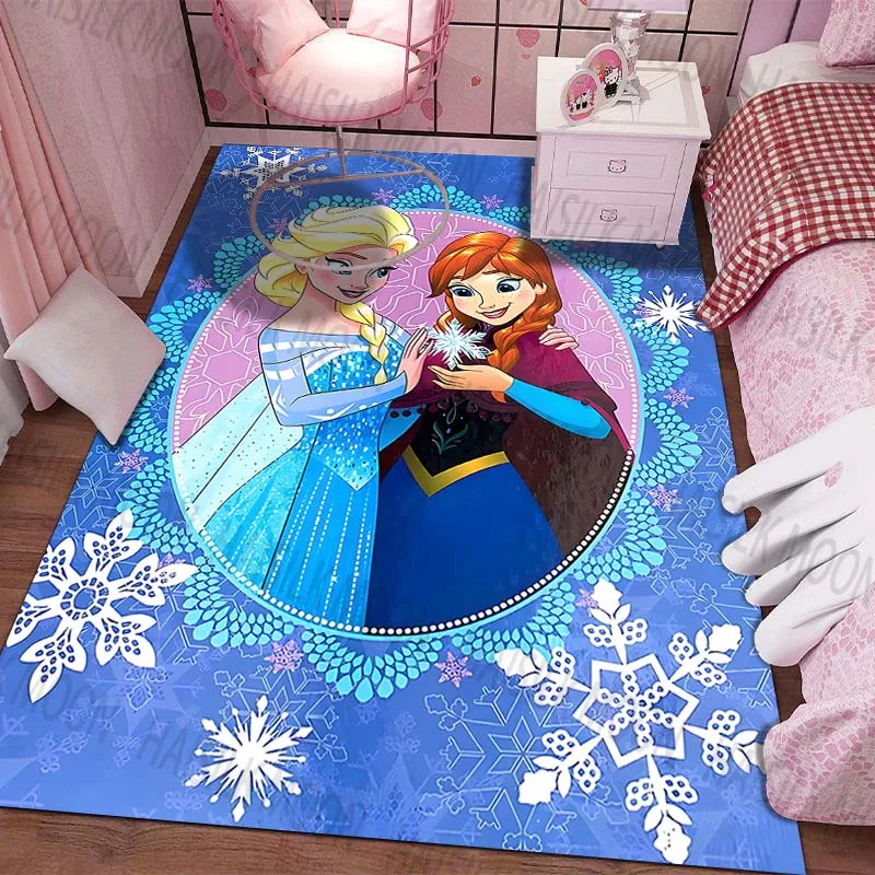 

1 шт. ковер с принтом FROZEN Anna & Elsa для гостиной, спальни, детской комнаты, домашнего декора, ковер, диван, гардеробная, игровой коврик для подарков