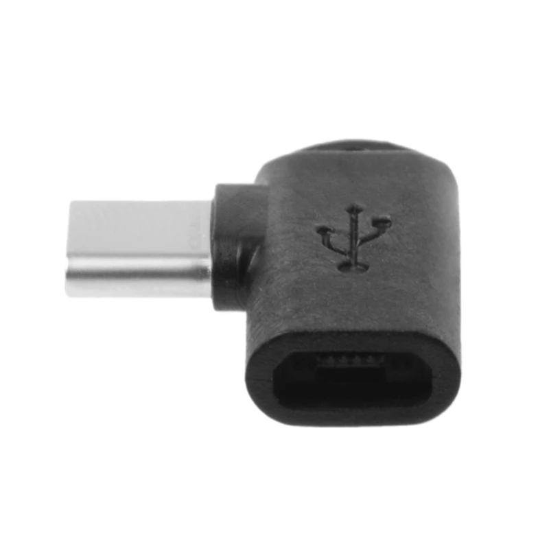 2.5cm/0.98in Professional 90 Degree Micro USB Female to Type Male Adapter for Charge Converter Adapter