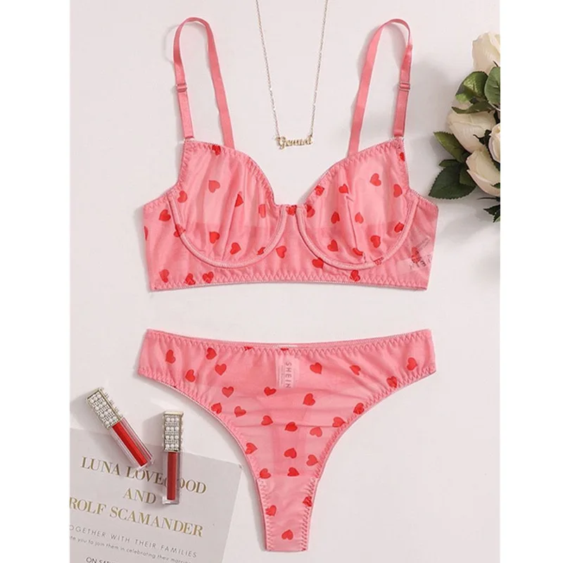Women\'s Sexy Bra Lingerie Panty Sets New Sexy Bra Sets Beach Lingerie Sets Erotic Lingerie Panty Sets Biker Wear Love Sets