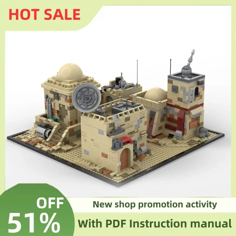 

NEW 2276PCS Famous star battle Movie MOC Tatooine Mos Eiseley Model Building Blocks DIY creative ideas Kids Toys Birthday Gifts