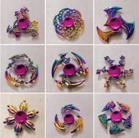 New 28 Style Colorful Metal Fidget Spinner Decompression Alloy Rainbow Hand Spinner EDC Adult Finger Stress Relief Toy Wholesale