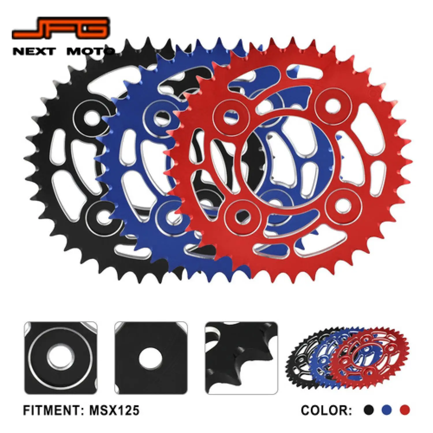 Chain Sprocket Aluminum Motorcycle Accessories Is Suitable For Honda MSX125 MSX 125 E-bike Off-road Dirtbike Pit Dirt Bike Moto