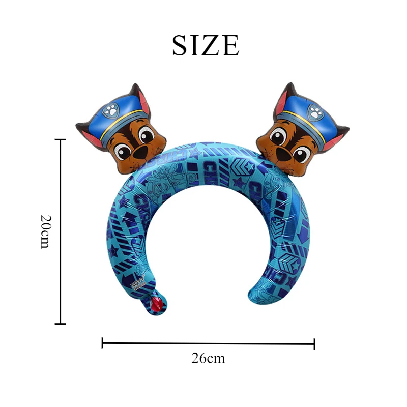 Paw Patrol Cartoon Kroon Opgeblazen Hoofdband Folie Ballon Chase Marshall Skye Ballon Kinderspeelgoed Verjaardagsfeestje Decoraties