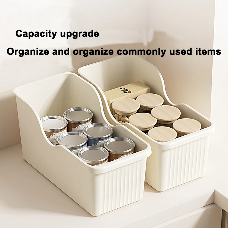 Caja de Almacenamiento para Gabinete de Cocina con Ruedas, Organizador de Tapas de Utensilios de Cocina, Cesta de Almacenamiento de Objetos Pequeños, Caja de Almacenamiento para Gabinete