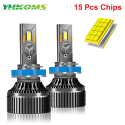 YHKOMS Car H4 H7 Led Canbus H8 H9 H11 HB3 9005 HB4 9006 Led Headlights 400W Car Light Bulbs Automobiles Auto Lamp 120000LM