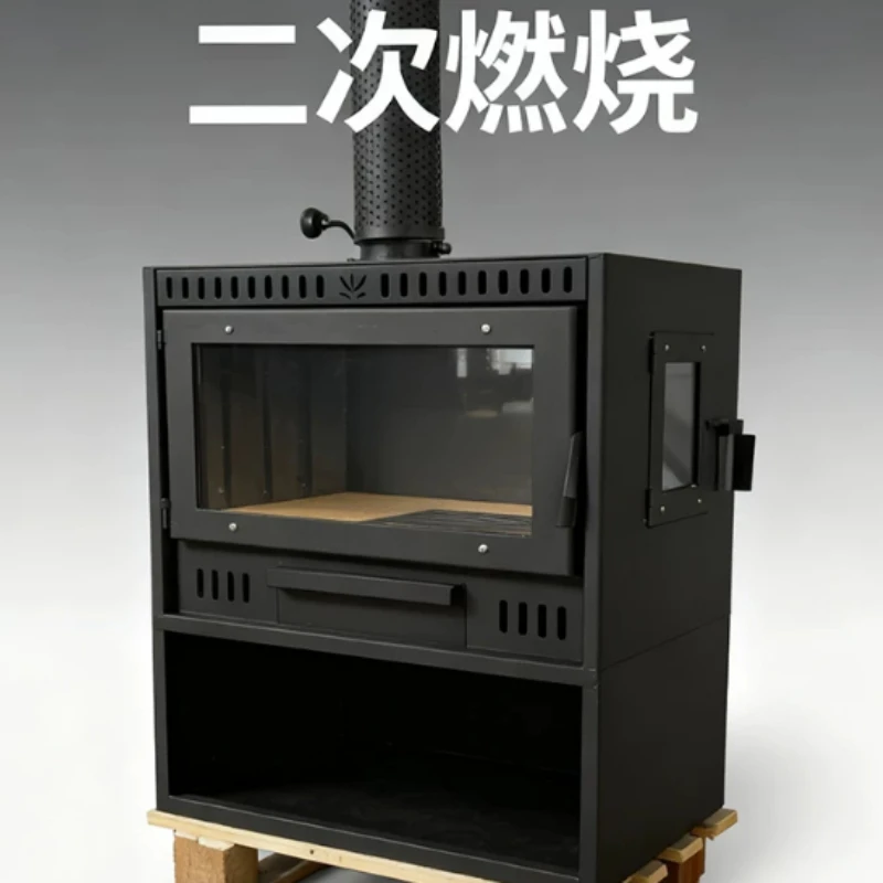 Real‑Fire Wood Burning Stove Household Firewood Heater for Living Room Rural Homestay Decorative Heating Furnace