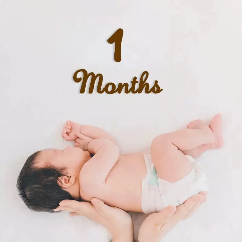 Ins Newborn Baby Announcement Cards Record 100 Days Pregnancy Journey Milestone Marker Non Woven Monthly Photo Props